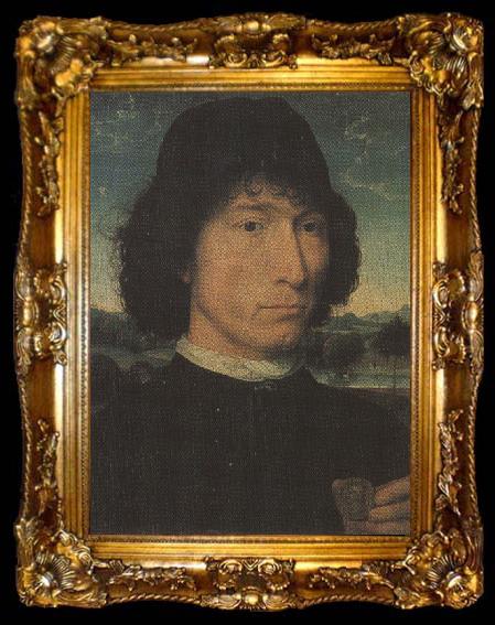 framed  Sandro Botticelli Hans Memling,Man with a Medal (mk36), ta009-2